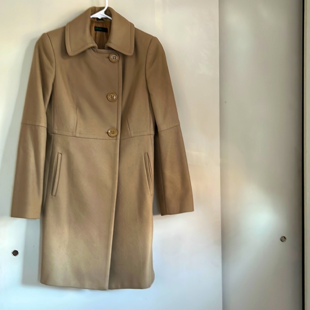 Benetton wool coat with satin lining